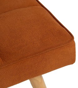 Téglavörös zsenília kinyitható kanapé 175 cm – Ixia