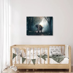 Elefánt a dzsungelben képe (üvegen) (70x50 cm)