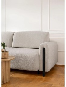 Szürkésbézs buklé kinyitható-tárolóhelyes kanapé 244 cm Arcadova – ELTAP