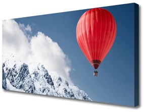 Vászonkép Balloon Peaks téli hegység 120x60 cm