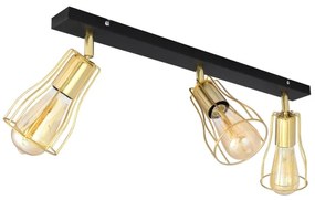 Spotlámpa TUBE 3xE27/15W/230V arany/fekete