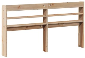 tömör fenyőfa fejtámla polcokkal 140 cm