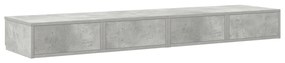 Ágyfiókok Beton Szürkében, 140x36.5x16.5 cm, Mérnöki Fából