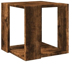 füstös tölgy színű szerelt fa dohányzóasztal 32 x 32 x 30 cm