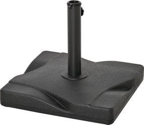 Outsunny Napernyő Állvány 20 kg-os Napernyő Állvány 32/38/48 mm-es Napernyő Talp Kert Terasz Erkély Cement 41.5 x 41.5 Fekete | Aosom