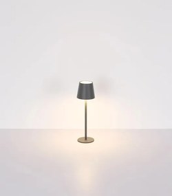 Globo 58488G-LED Dimmelhető érintéses tölthető kültéri asztali lámpa VANNIE 3W/5V IP54 1800mAh szürke