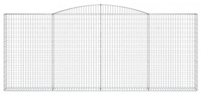 3 db íves horganyzott vas gabion kosár 400x30x160/180 cm