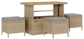 vidaXL Kerti Kanapé Szett párnával 9 pcs Beige és Világosszürke