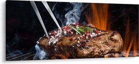 Egy sült steak képe (120x50 cm)