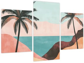 Kép - Pálmafák a tengernél (90x60 cm)