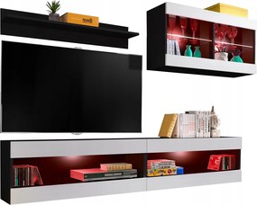 Rtv bútor szett Tivoli SET6 Fekete/Fehér, Rgb LED-ek