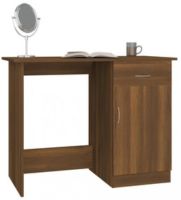 barna tölgy színű szerelt fa íróasztal 100 x 50 x 76 cm