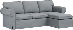 vidaXL Kanapé Világosszürke 215 x 138 x 80 cm szövet