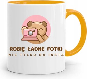 Sárga Fotós Bögre Szép Képeket Készítek Ajándék nyomtatott fotóval