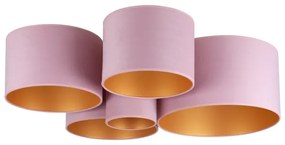 Duolla - Mennyezeti lámpa ROLLER PENTO 5xE27/60W/230V rózsaszín