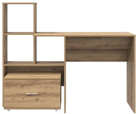 Asztal fiókkal kézműves tölgy 131.5 x 50 x 106.5 cm Faanyag