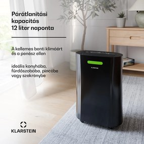 Klarstein AeroDry Smart 12 párátlanító, 12 l/nap, 18 m², páratartalom érzékelő, irányítás alkalmazás segítségével, 135 m³/h