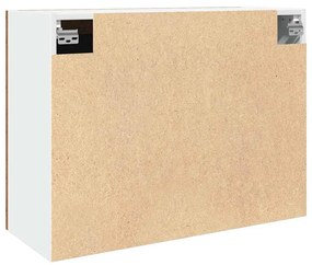 antik fa színű szerelt fa függő üvegszekrény 80 x 31 x 60 cm
