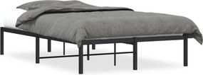 vidaXL fekete fém ágykeret 120 x 200 cm