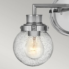 Quintiesse glamour klasszikus fürdőszobai lámpa poppy csiszolt króm átlátszó elsqn-poppy2-pc-bath IP44