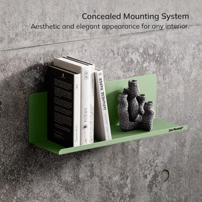 Fali polc JOANNE 400 mm, Fresh Style: pasztellzöld