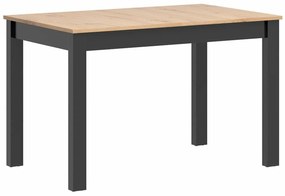 Asztal Boston 481Artisan tölgy, Fekete, 75x75x120cm, Hosszabbíthatóság, Laminált forgácslap, Laminált forgácslap
