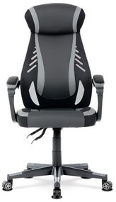 Szürke Ekobőr Gamer Szék, Hinta Mechanikával. KA-Y213 GREY