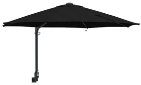 Fali rögzítésű kertiparaván LED-del Fekete 248 cm
