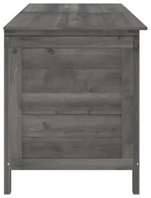 antracit tömör fenyőfa kerti tárolóláda 150 x 50 x 56,5 cm