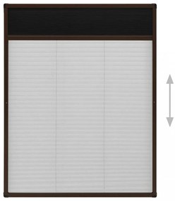 barna alumínium pliszé ablakszúnyogháló 80 x 100 cm