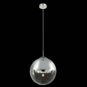 Globo 15853 Függeszték, nikkel matt, üveg átlátszó,króm, ø: 300, Foglalat típusa:1xE27 60W 230V