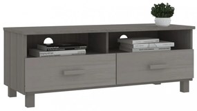 HAMAR világosszürke tömör fenyőfa TV-szekrény 106 x 40 x 40 cm