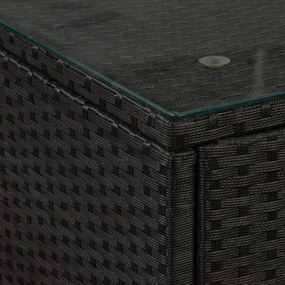 Juskys Nassau kerti rattan bútor szett - sötétszürke