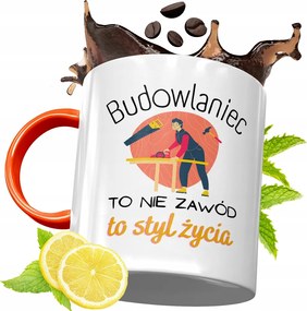 Narancssárga Bögre Építő Szakember Barkácsolónak, fényképes nyomattal