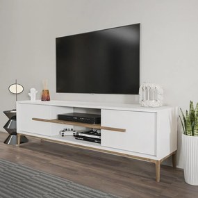 TV szekrény Eslem - White, Walnut