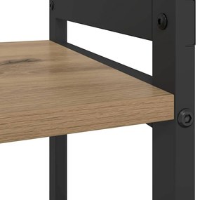 Könyvszekrény kézműves tölgy 80 x 30 x 48.5 cm Faanyag