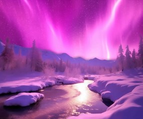 Poszter 60x50cm Aurora az ég felett