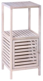 Fürdőszoba és előszoba polc Norway Natural White, Wenko, 3 polc, 39,5x86x35,5 cm, diófa, természet