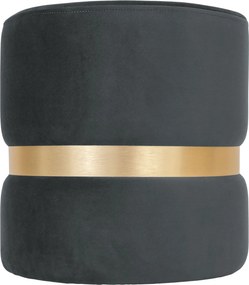 Ring puff - arany gyűrű - H30 - szürke bársony R