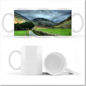 Nyomott mintás bögre Ír táj Zöld dombok földje