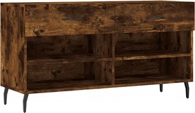 vidaXL füstös tölgy színű szerelt fa cipőpolc 102x35x55 cm