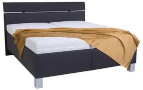 Kárpitozott ágy praktikus tárolóval, matrac nélkül ALIS 180x200 cm, antracit