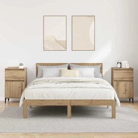 Éjjeliszekrény 2 pcs kézműves tölgy 40 x 35 x 70 cm Faanyag