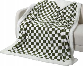 Sherpa Polár Takaró 150 x 200CM Hangulatos Ágytakaró Puha Kellemes Zöld
