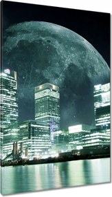 Vászonkép 80x120 Hold a város felett