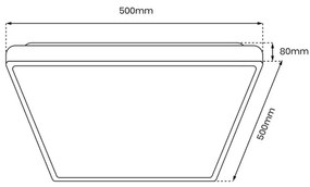 MILAGRO ML7931 QUADRO Négyzetes Mennyezeti Lámpa Fehér LED IP20