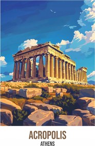 Poszter 67,5x100cm Acropolis, Athens