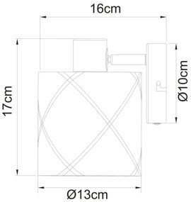 Globo 15431-1 - Fali spotlámpa BEMMO 1xE27/25W/230V