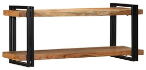 fali polc 110x33x45 cm tömör fa akácfa