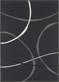 Modern szürke-krémszínű nappali szőnyeg puha szőrrel 120x160cm